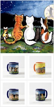 Animal Art Mugs, 