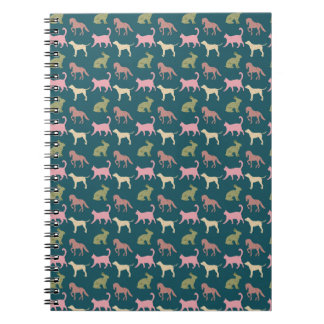 Animal Art Pattern Dog Color Patterns Cartoon Dog Notebook