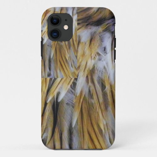Animal art with feathers iPhone 11 case