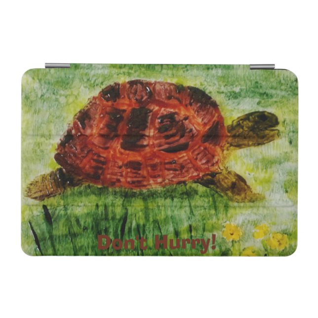 Animal Artwork Tortoise Don't Hurry! iPad Mini Cover (Horizontal)