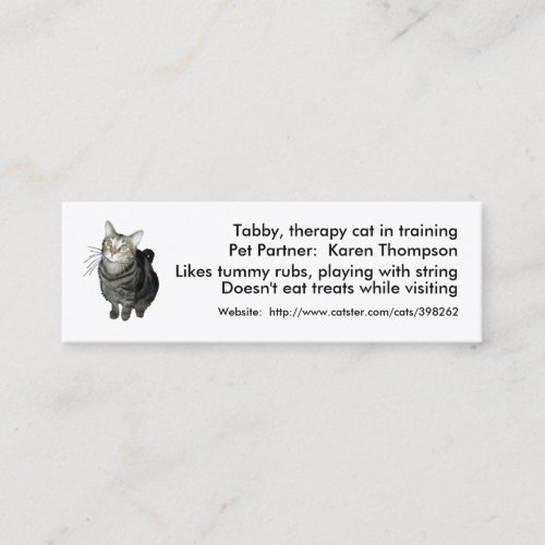 Animal-Assisted Therapy/Activities Card Template Business Cards