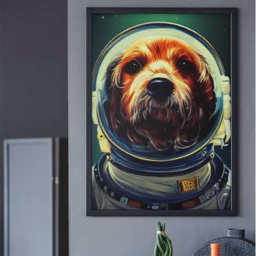 Animal Astronaut Space walk Universe space dog Acrylic Print