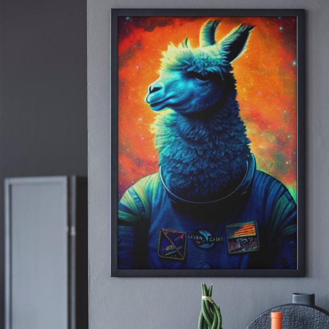 Animal Astronaut Space walk, Universe, space, lama Acrylic Print (Creator Uploaded)