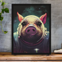 Animal Astronaut Space walk, Universe, space, pig