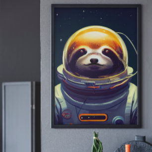 Animal Astronaut Space walk, Universe, space,sloth Acrylic Print