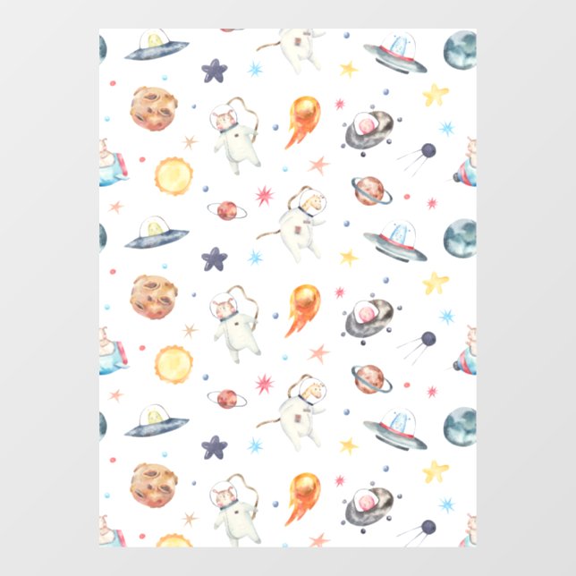 Animal Astronaut Window Cling (Sheet)