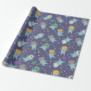 Animal Astronauts Wrapping Paper