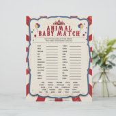 Animal Baby Match [Circus Theme] Letterhead (Standing Front)
