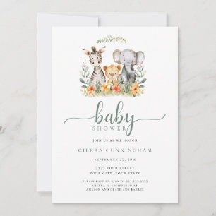 Animal Baby Shower Invitation