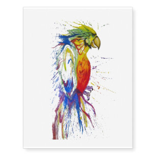Animal Bird Parrot Temporary Tattoos