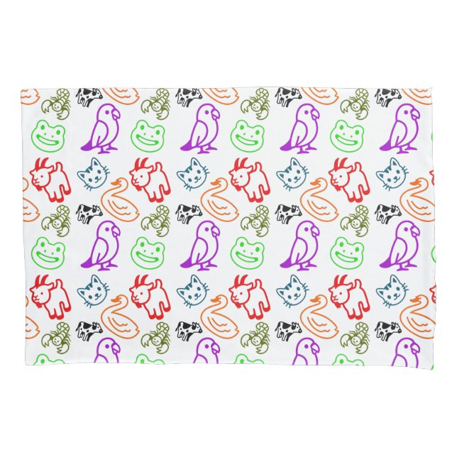 Animal Blanket Pillow Case (Front)