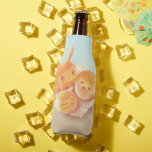 Animal Bread Basket: Smiling Bichon, Bunny & Cat Bottle Cooler