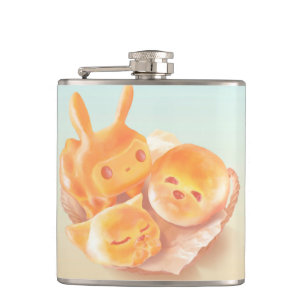 Animal Bread Basket: Smiling Bichon, Bunny & Cat Flask