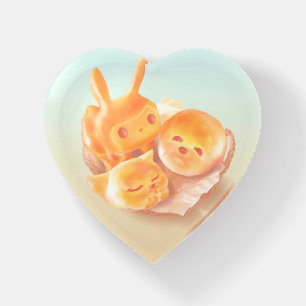 Animal Bread Basket: Smiling Bichon, Bunny & Cat Paperweight