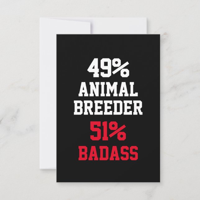Animal Breeder Badass Card (Front)