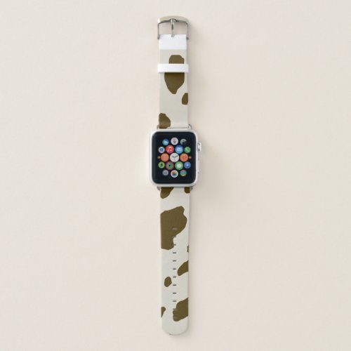 Animal Brown Cow Spots Faux Fur Apple Watch Band