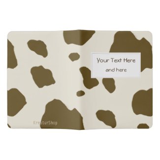 Animal Brown Cow Spots Text Label