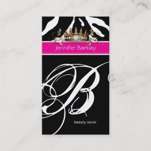 Animal Business Card Zebra Beauty Salon Crown