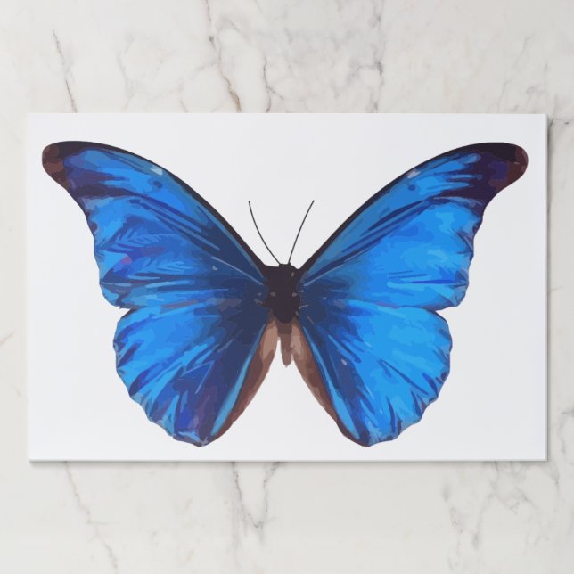 Animal Butterfly Insect Nature Morpho Blue Paper Pad (Front)