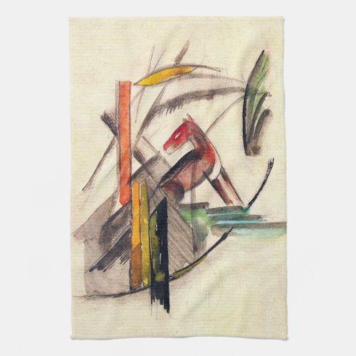 Animal by Franz Marc Vintage Expressionism Art Kitchen Towel