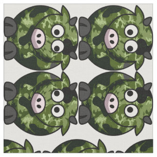 Animal Camouflage Cows Pink Noses Fabric