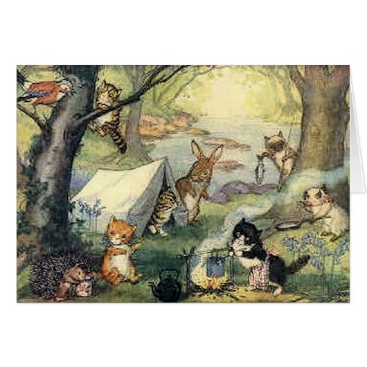 Animal Campout Cards (Front Horizontal)