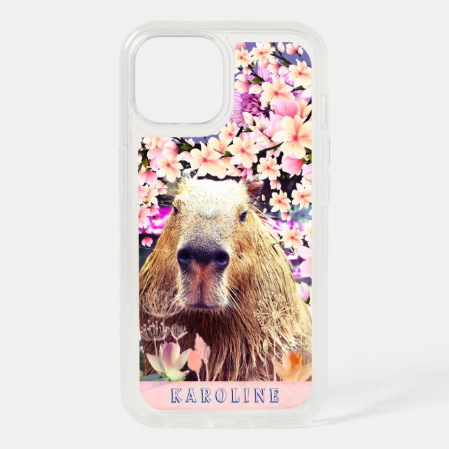 Animal Capybara Fun  iPhone 15 Case (Back)