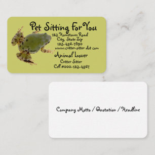 Animal Care Business Overhead Frog Photograph Card