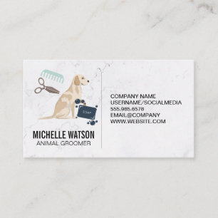 Animal Care Dog Wash Soap and Haircut Business Card