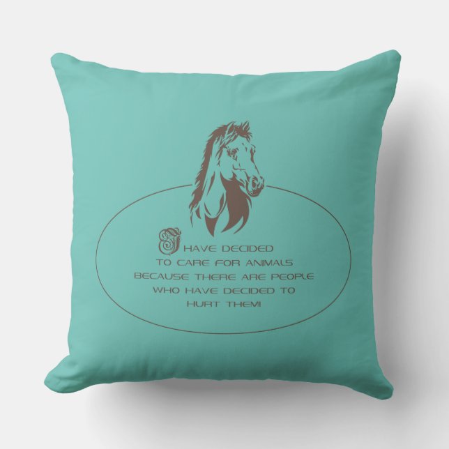 Animal Care Logo - Throw Pillow (Front)