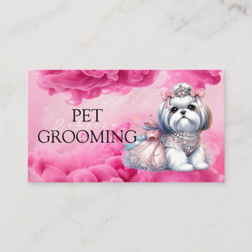 Animal Care Pet Grooming Spa Salon Puppy Business Card