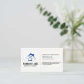 Animal Care | Pet Sitting Business Card (Standing Front)