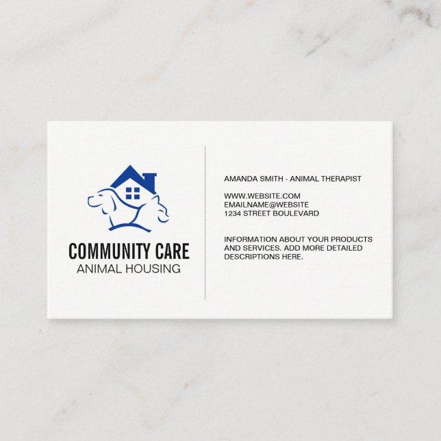 Animal Care | Pet Sitting Business Card (Front)
