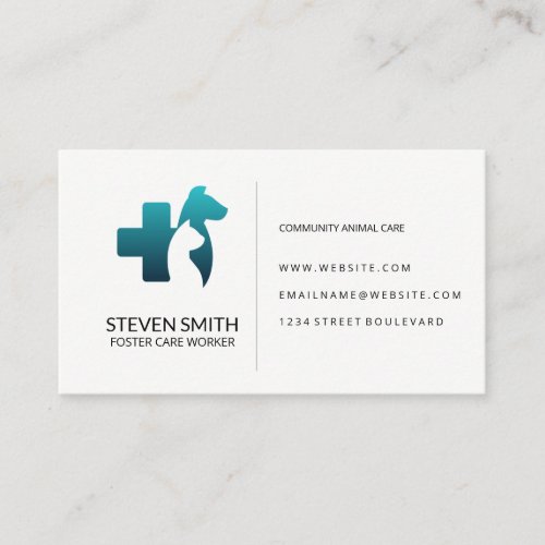 Animal Care  Shelter  Health Care Business Card