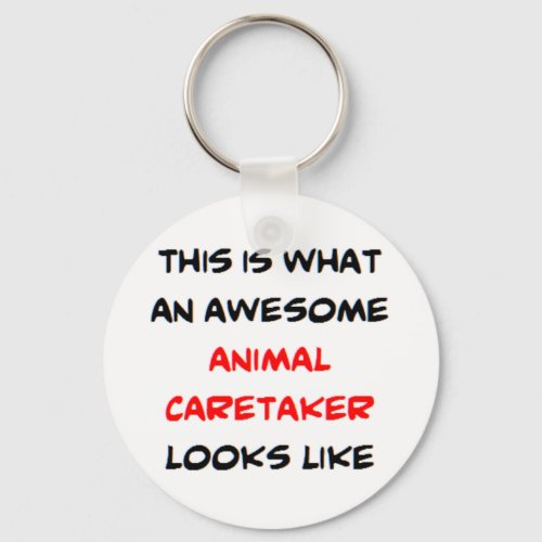 animal caretaker awesome keychain