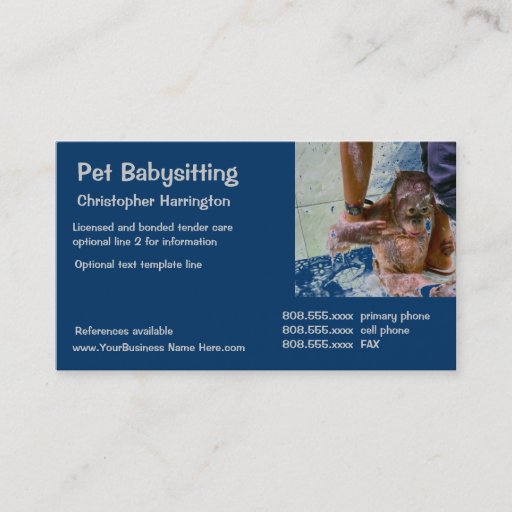 Customizable Animal Caretaker Business Card Templates