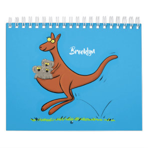 Animal cartoon illustration calendar