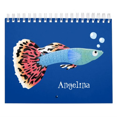 Animal cartoon illustration calendar