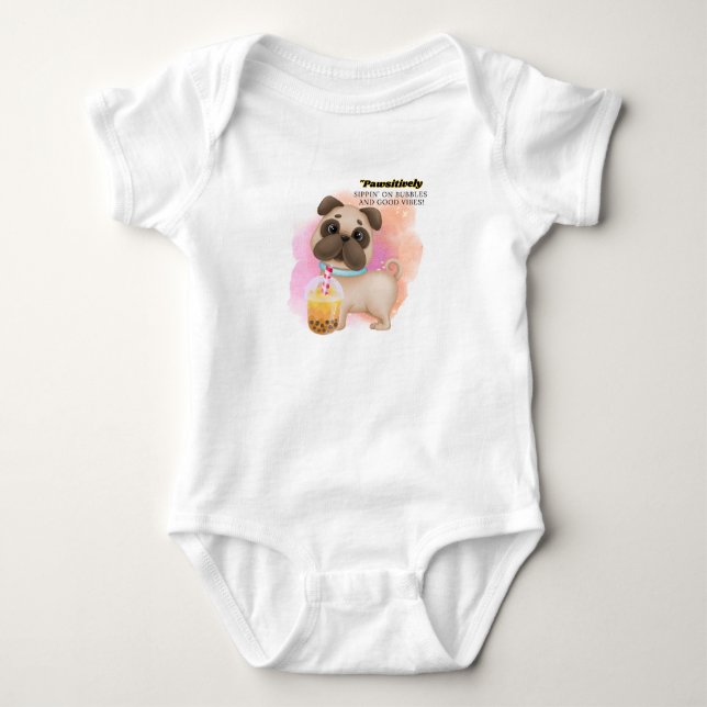 ANIMAL CARTOON QUOTE  BABY BODYSUIT (Front)