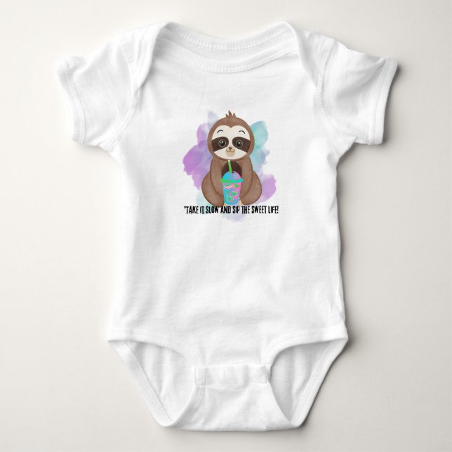 ANIMAL CARTOON QUOTE  BABY BODYSUIT (Front)