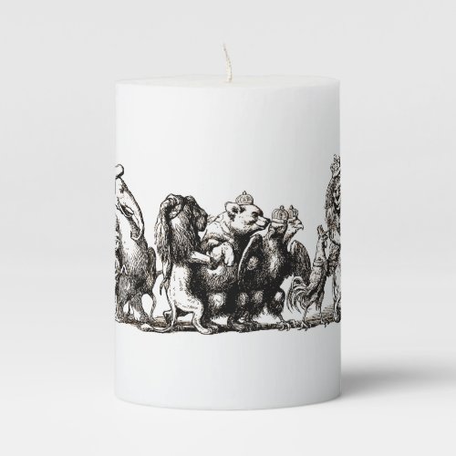 Animal Cartoon Unicorn Elephant Lion Zoo Pillar Candle