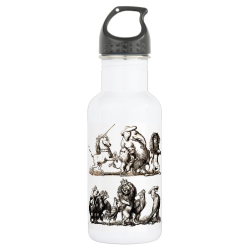 Animal Cartoon Unicorn Elephant Lion Zoo Stainless Steel Water Bottle