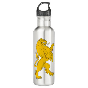 Animal Cat Heraldry Lion Mammal Stylised Stainless Steel Water Bottle