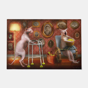 Animal - Cat - Retirement home for cats Doormat