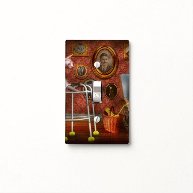 Animal - Cat - Retirement home for cats Light Switch Cover (In Situ)