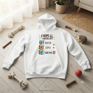 Animal checklist watercolor boho hoodie