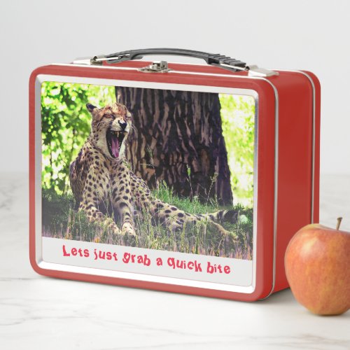 Animal Cheetah Metal Lunch Box