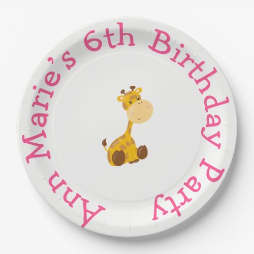 Animal Circus Train Kids Birthday in Pink Paper Plates