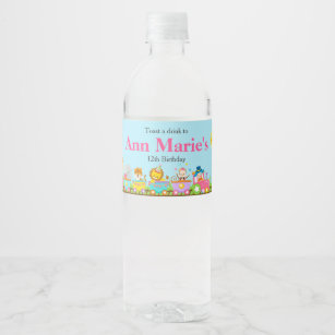 Animal Train Water Bottle Label  Baby Shower Water Bottle Stickers