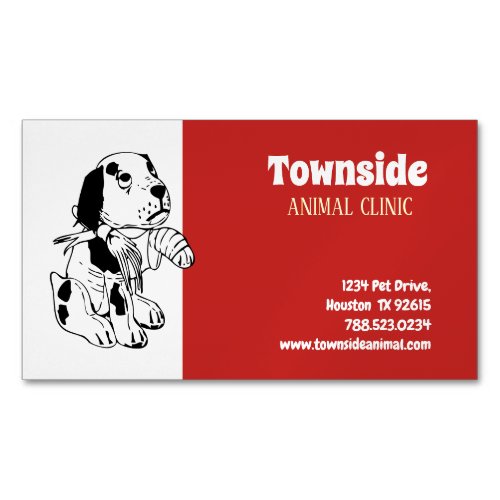 Animal Clinic Business Card Magnet